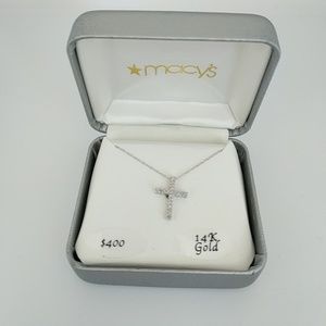 Diamond cross necklace 17 inch